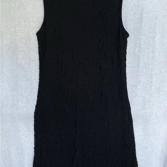 Toad & Co Sz XS Black Samba Wave Textured Tank Sleeveless A Line Dress Organic - Picture 13 of 13